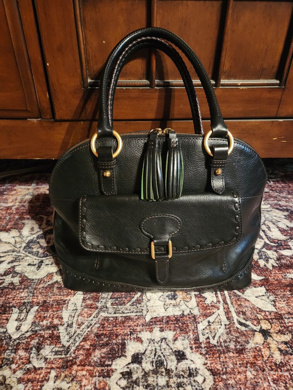 Dooney & Bourke Florentine Domed Large Front Pocket Satchel